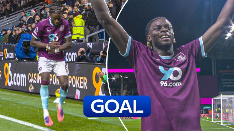 Burnley score leveller against Fulham.