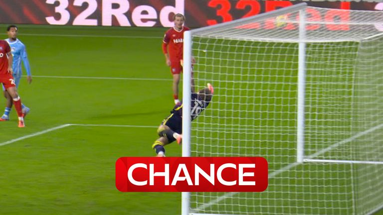 Coventry’s Carl Rushworth produces a moment of brilliance with a save of the season contender to deny Ipswich’s Jack Taylor.