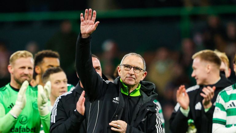  Celtic interim boss Martin O'Neill at full-time during a William Hill Premiership match between Celtic and Dundee