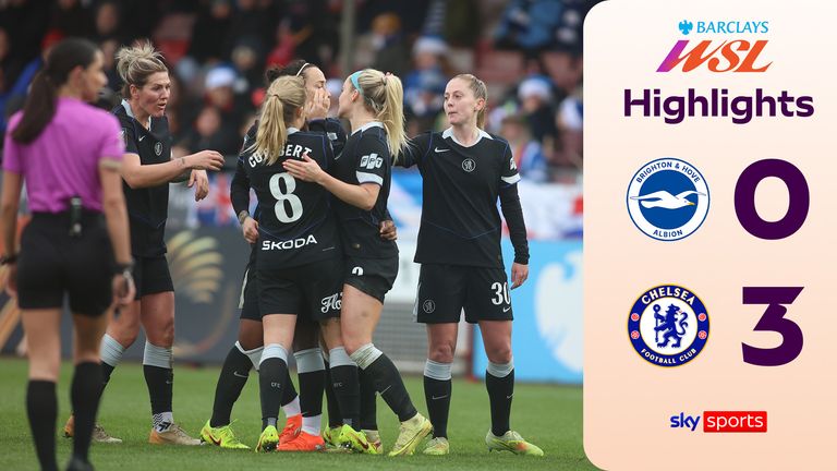 Highlights from the WSL clash between Brighton and Chelsea.