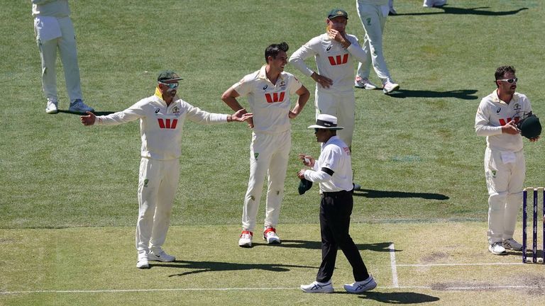Nathan Lyon and Pat Cummins express frustration after Jamie Smith's sending off decision is overturned by third official