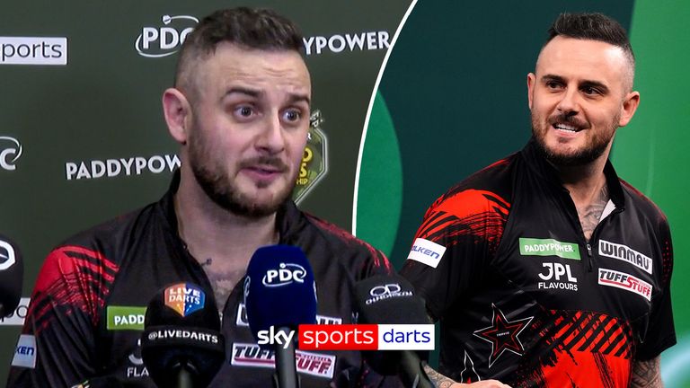 Joe Cullen at Darts World Championship. 