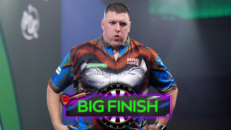Daryl Gurney finished 144 under huge pressure as he went on to win his World Darts Championship opener against Beau Greaves.