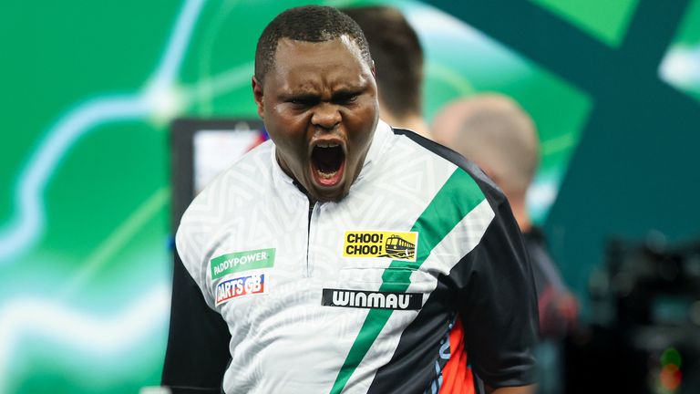 David Munyua Photos taken during the 2026 Paddy Power World Darts Championship at Alexandra Palace, London.