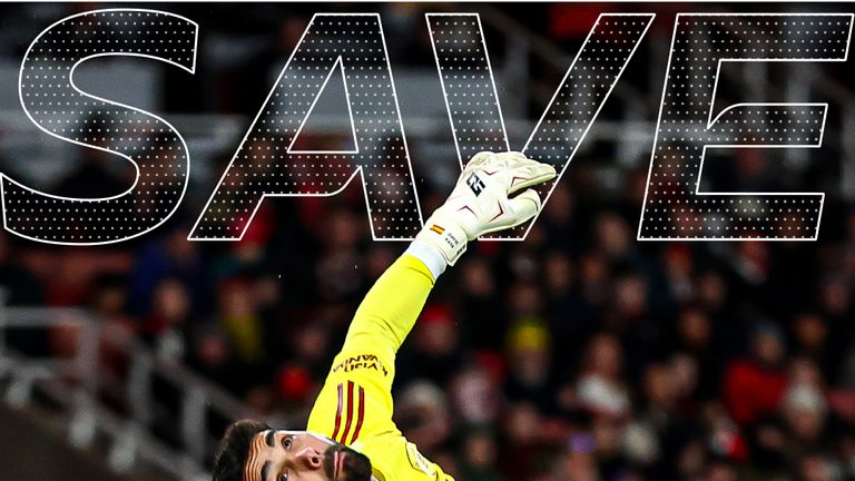 David Raya save against Brighton