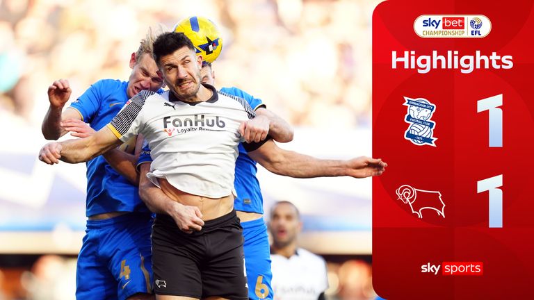 Birmingham 1-1 Derby | Championship Highlights