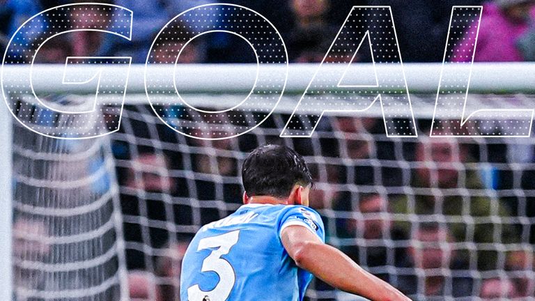 Ruben Dias scores for Man City