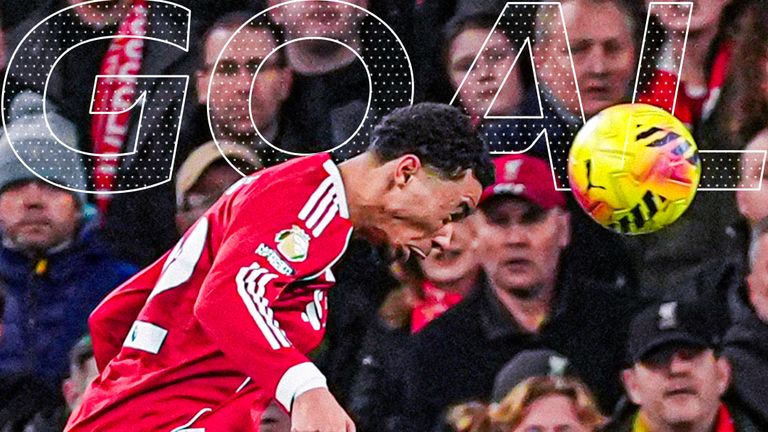 Ekitike scores his second for Liverpool against Brighton