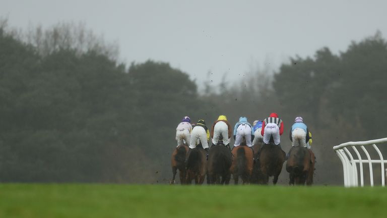 Racing at Exeter Racecourse