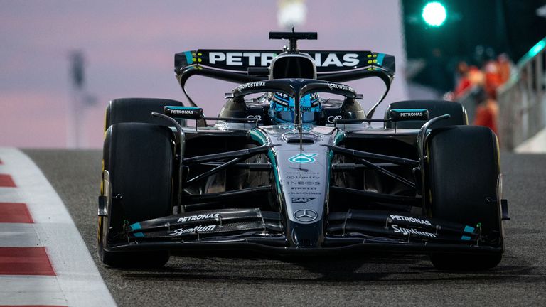 George Russell at the Abu Dhabi GP