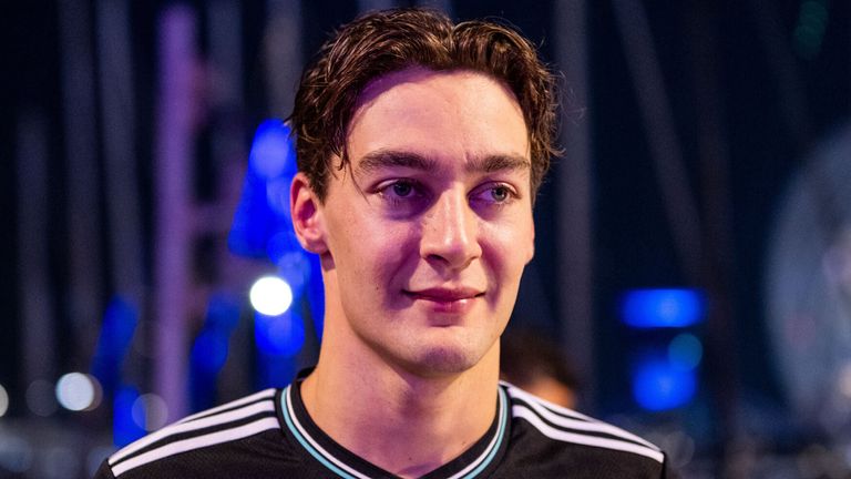 George Russell at the Abu Dhabi GP