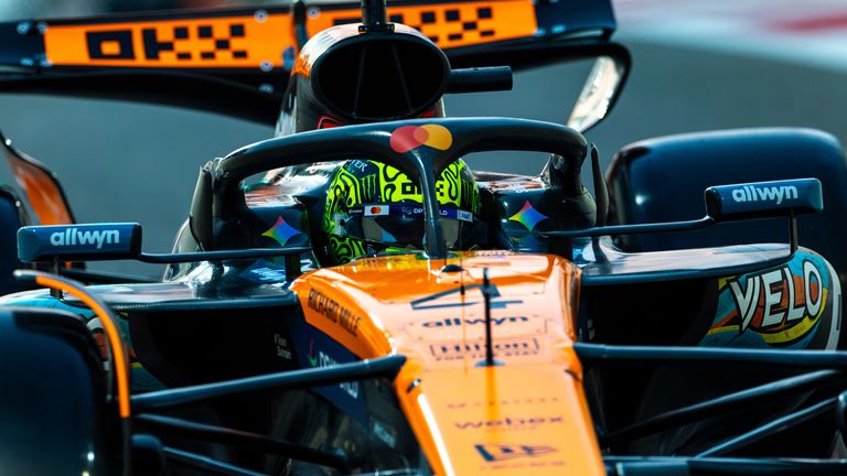 Lando Norris at the Abu Dhabi GP