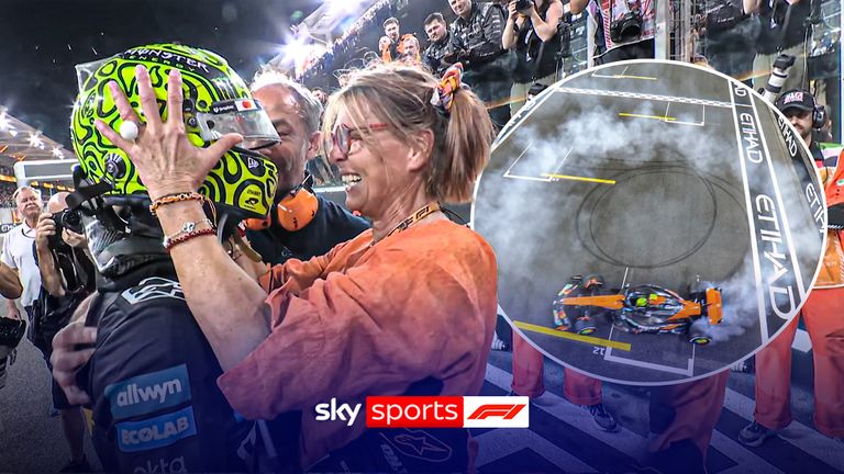Lando Norris celebrates becoming World Champion with tears, doughnuts and hugs!