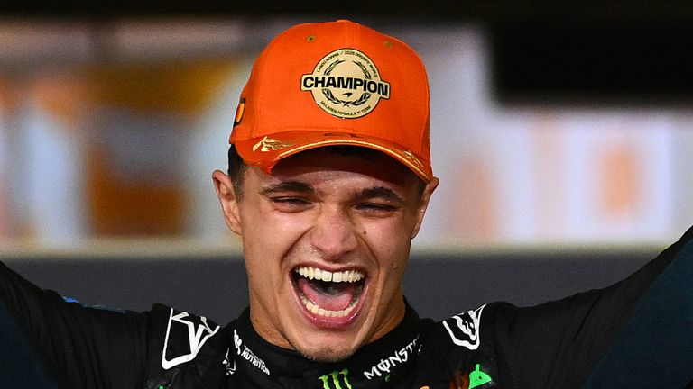 Lando Norris at the 2025 Abu Dhabi GP