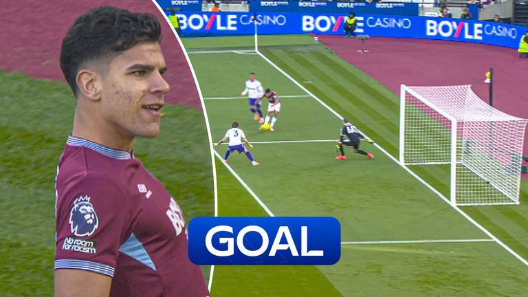 West Ham open the scoring.