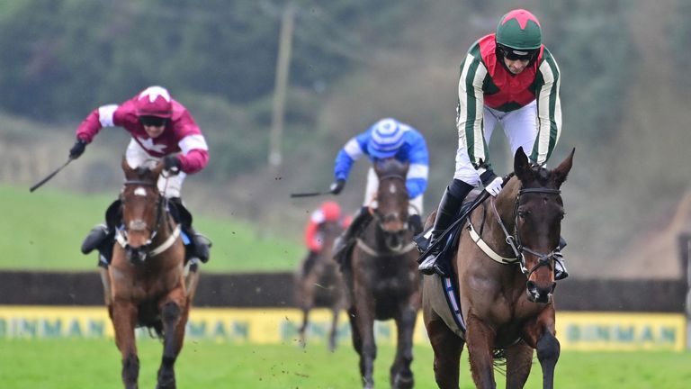 28-12-25 Limerick..Final Demand and Patrick Mullins win the Guinness 00 Faugheen Novice Steeplechase (Grade 1)..Healy Racing Photo.