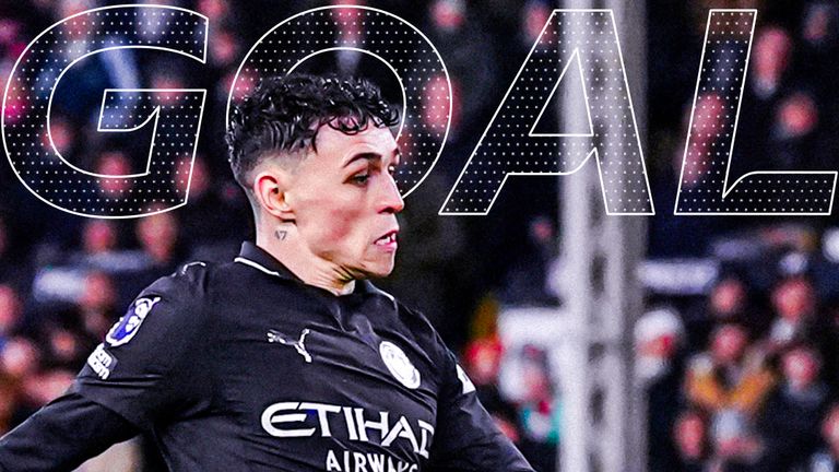 Foden scores his second for Man City against Fulham