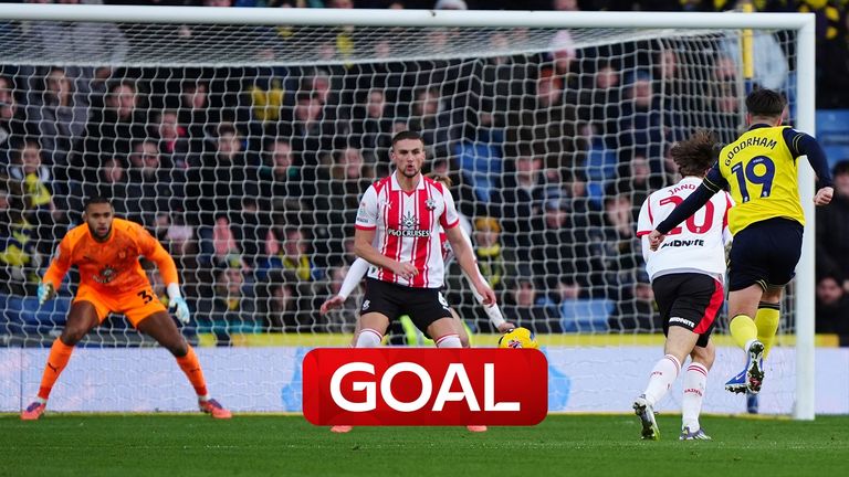 Oxford United struck first against Southampton thanks to Tyler Goodrham's stunning strike.