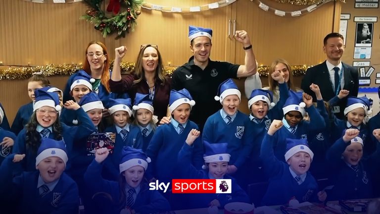 Jack Grealish visited a local school in Liverpool as he looked to spread festive cheer ahead of Christmas!