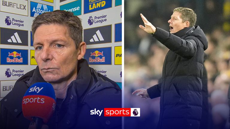 Palace boss Oliver Glasner gives post-match interview after defeat to Leeds