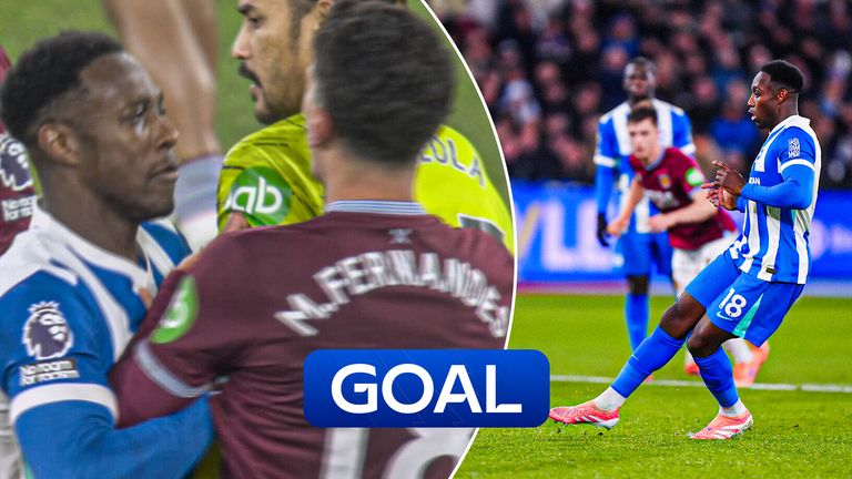 Danny Welbeck scores penalty and misses another in Brighton's game against West Ham