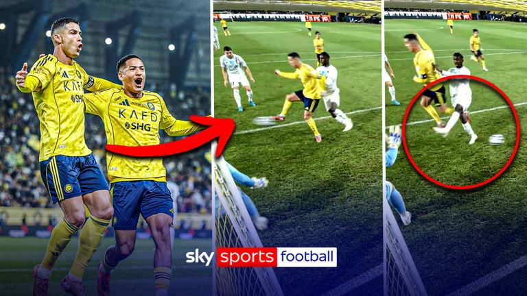 Watch as Cristiano Ronaldo recreated his signature Euro 2016 backheel goal against Al Okhdood.