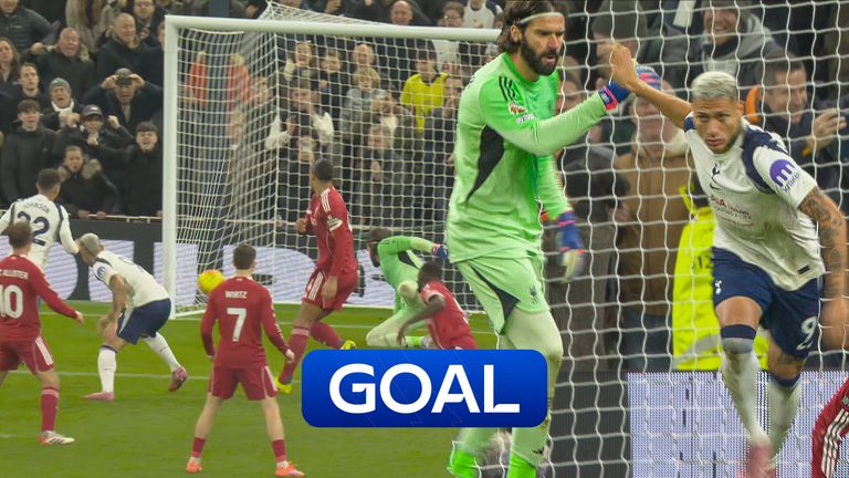 Richarlison gets one back for Spurs v Liverpool