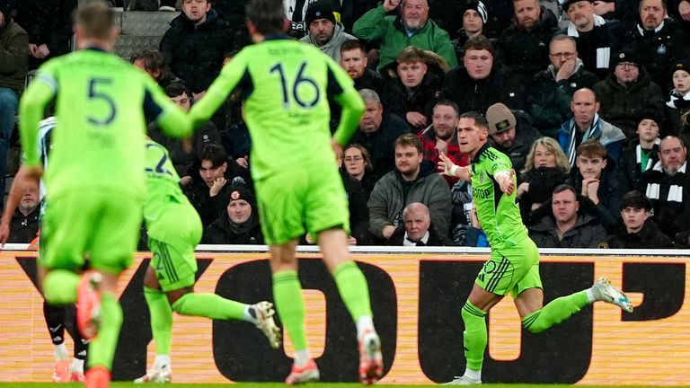 Lukic celebrates Newcastle equalizer