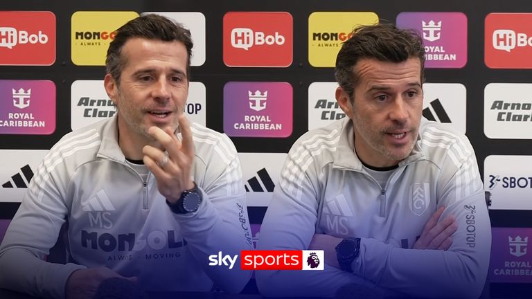 Fulham head coach Marco Silva clashes with Sky Sports reporter James Cole after he questioned on his tactics from his 5-4 defeat to Manchester City. 