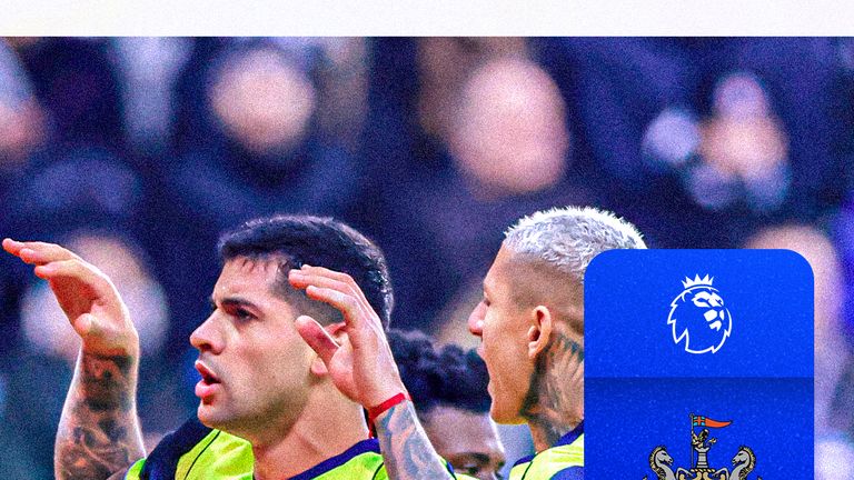 Vertical Premier League highlights of the match between Newcastle and Tottenham Hotspur.