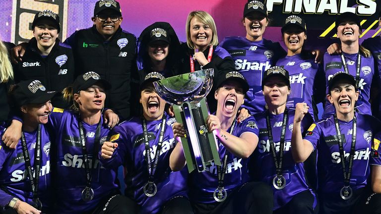 Hobart Hurricanes completed an eight-wicket victory over Perth Scorchers to win their maiden WBBL title