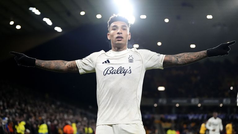 Nottingham Forest's Igor Jesus celebrates scoring their side's first goal of the game