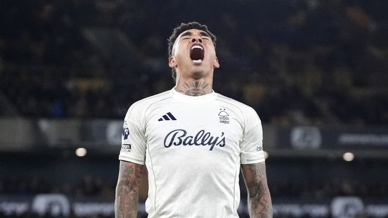 Nottingham Forest's Igor Jesus celebrates his goal