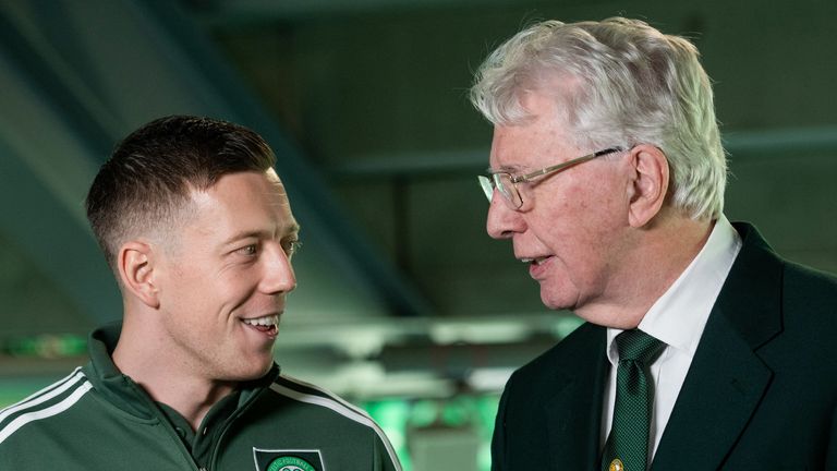 Jim Craig with current Celtic captain Callum McGregor