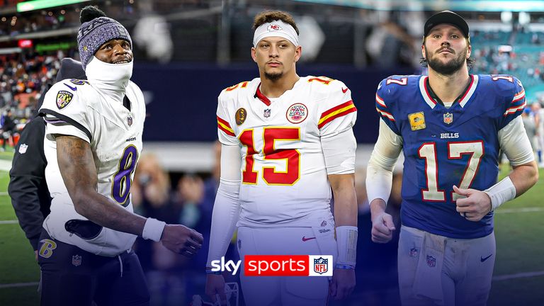 Lamar Jackson, Patrick Mahomes and Josh Allen