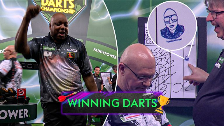 Leonard Gates puts his own stamp on winning celebration! 