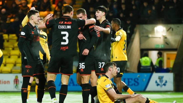 रायन मॅकगोवनच्या स्वत:च्या गोलनंतर डंडी युनायटेडने आनंद साजरा केला 