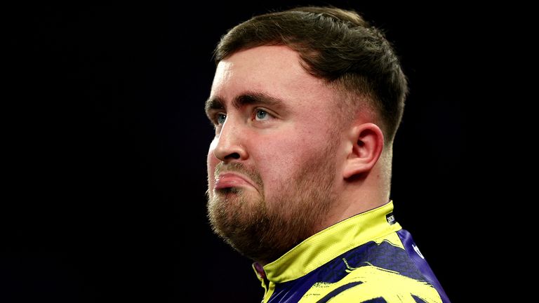 Luke Littler at the World Darts Championship