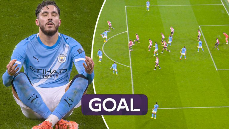 Rayan Cherki goal vs Brentford