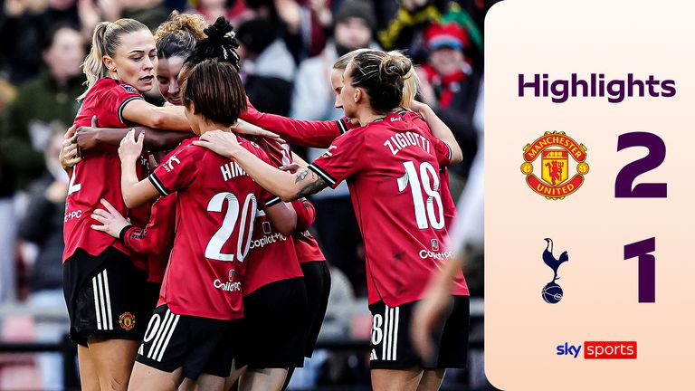 Highlights from the Women's League Cup clash between Manchester United and Tottenham Hotspurs.