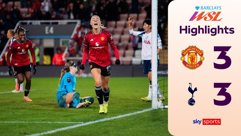 Manchester United 3-3 Tottenham Hotspur | WSL Highlights