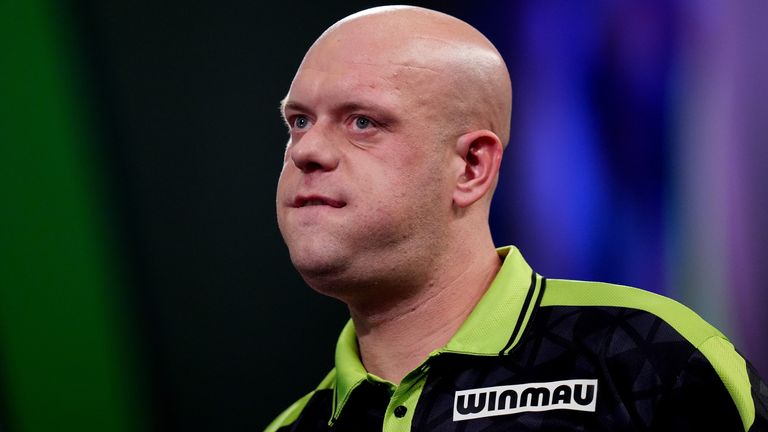 Michael van Gerwen at the World Darts Championship