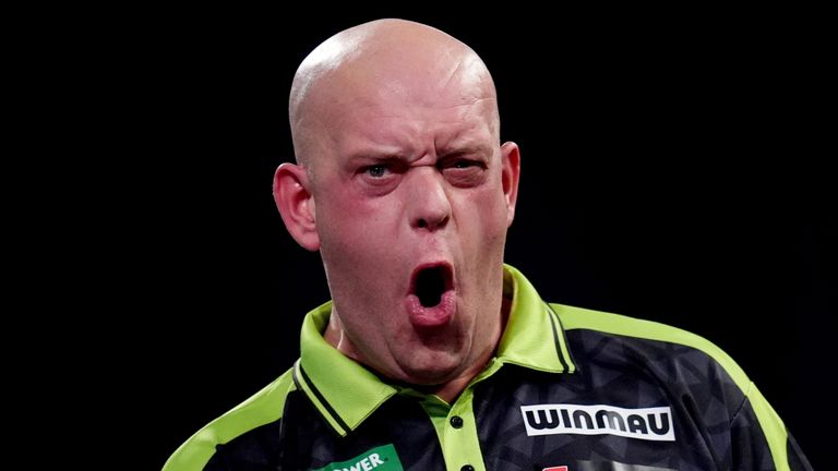 Michael van Gerwen at the World Darts Championship