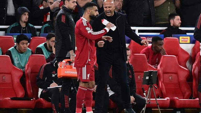 Salah says his relationship with Arne Slot has collapsed
Credit: Richard Martin-Roberts – CameraSport via Getty Images
