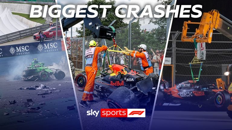 Relive the top five most dramatic crashes from this year's Formula One season.