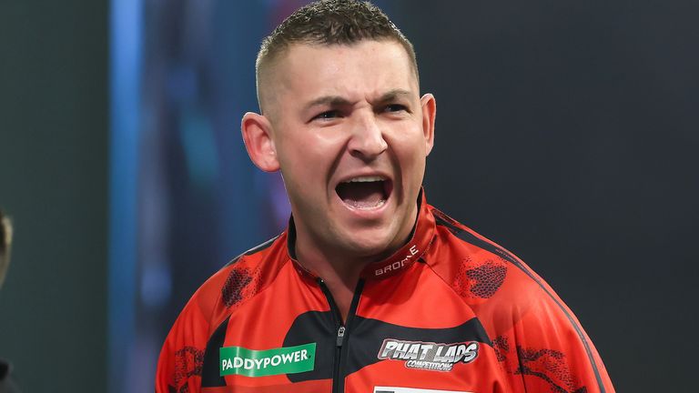 Nathan Aspinall at the World Darts Championship