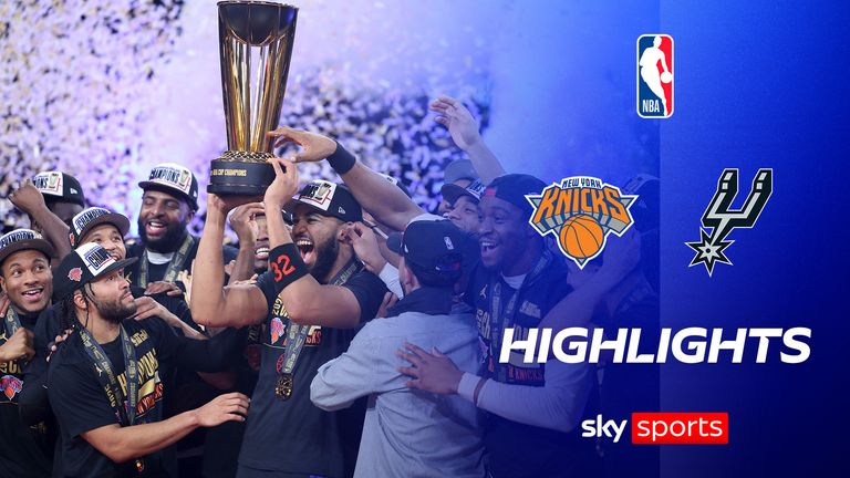 Highlights from the NBA Cup Final match between the San Antonio Spurs and New York Knicks.