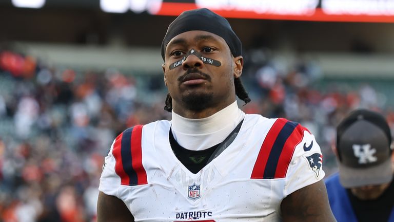 New England Patriots wide receiver Stefon Diggs leaves the field following an NFL game (AP Photo/Peter Joneleit, File)