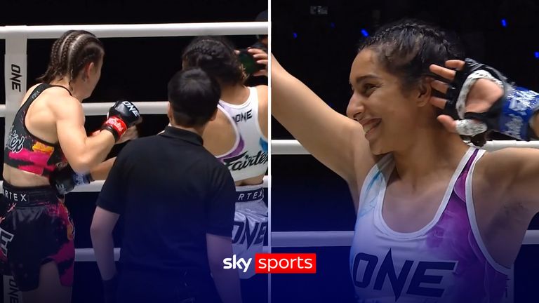 ONE Championship: Ichrak Laroussi lands TWO brutal body shots for first-round KO