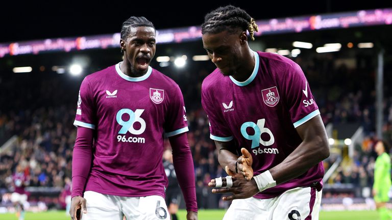 Lesley Ugochukwu celebrates his equaliser with team-mate Axel Tuanzebe